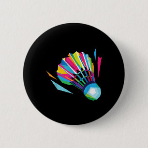 Chapa Redonda De 5 Cm Lanzamiento de juego Badminton Deportes Arte pop