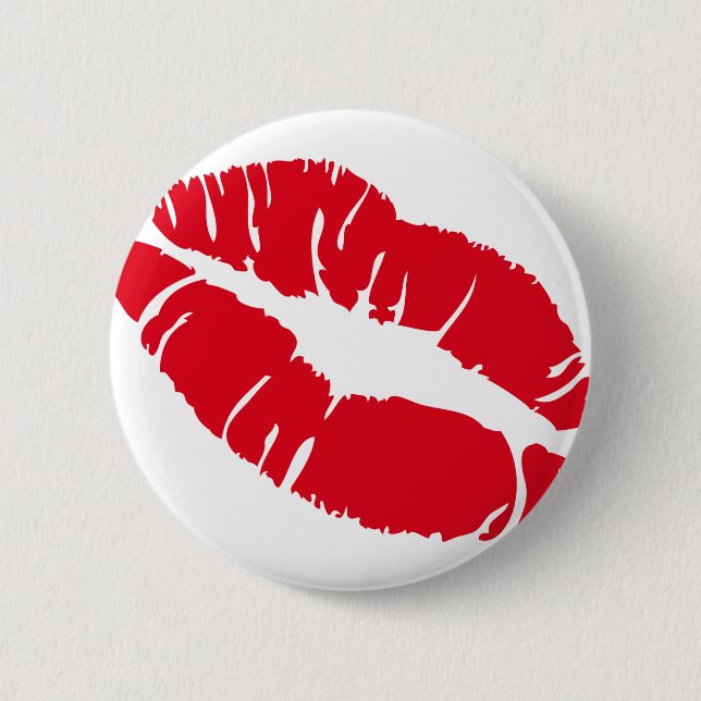 Chapa Redonda De 5 Cm Lápiz labial del beso (Anverso)