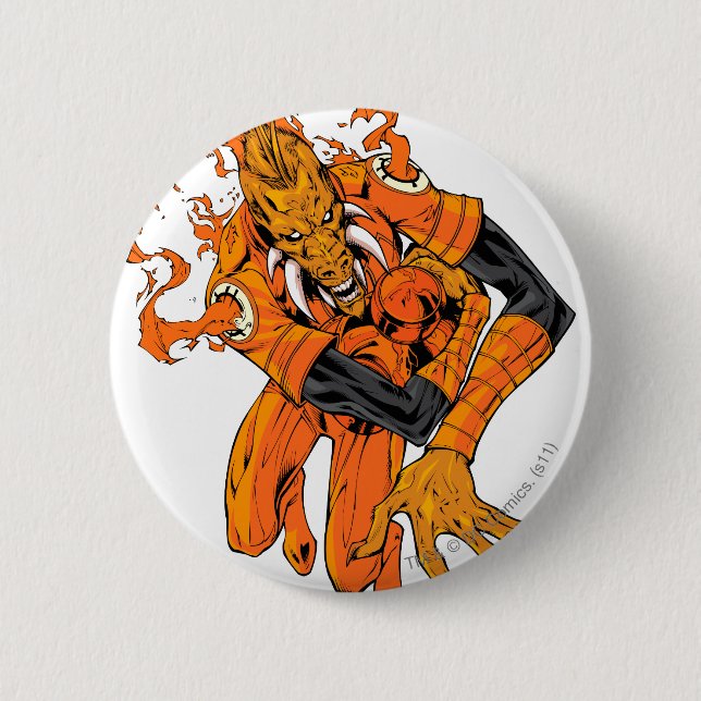 Chapa Redonda De 5 Cm Larfleeze - Agent Orange 7 (Anverso)