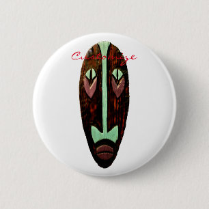 Chapa Redonda De 5 Cm Larga máscara tiki Thunder_Cove