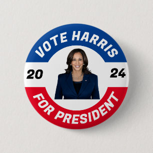 Chapa Redonda De 5 Cm Las clases personalizadas de kamala para el presid