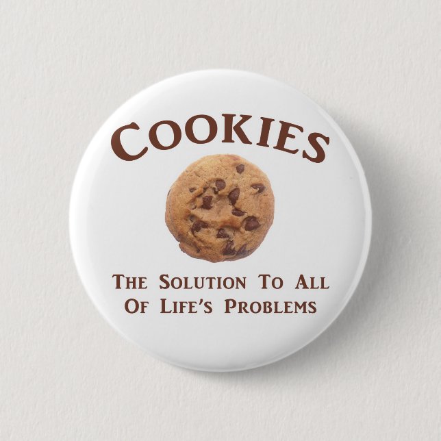 Chapa Redonda De 5 Cm Las cookies resuelven problemas (Anverso)