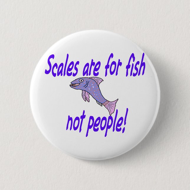 Chapa Redonda De 5 Cm Las escalas son para peces (Anverso)