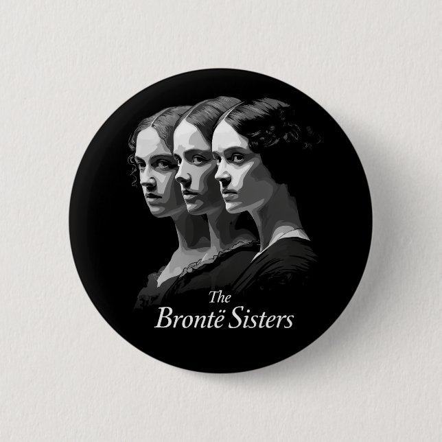 Chapa Redonda De 5 Cm Las hermanas Brontë (Anverso)
