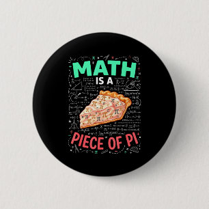 Chapa Redonda De 5 Cm Las Matemáticas Son Pan Comido - Día Pi & Amante D