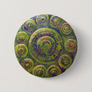 Chapa Redonda De 5 Cm Las ruedas (simbolismo geométrico religioso)