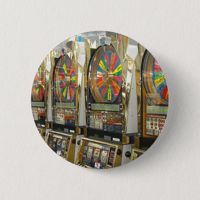 Chapa Redonda De 5 Cm Las Vegas Slots (Anverso)