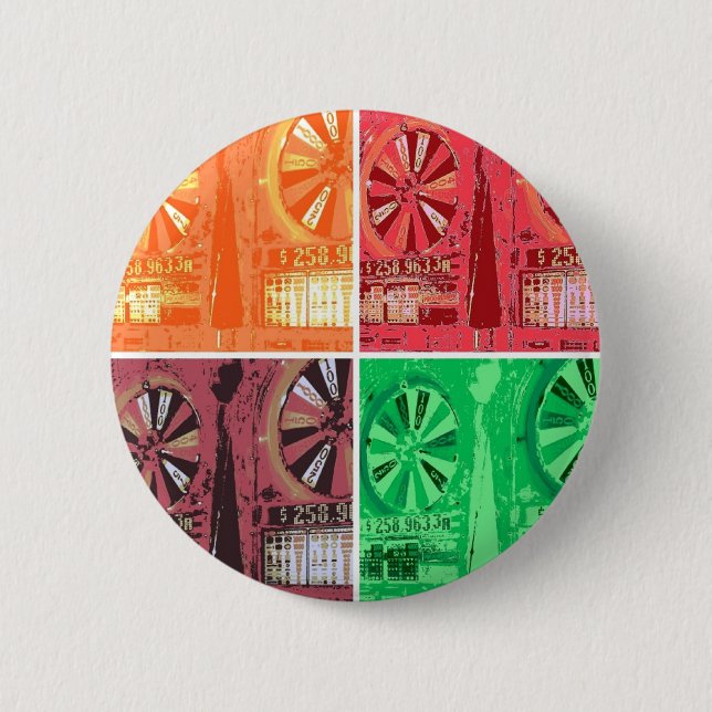 Chapa Redonda De 5 Cm Las Vegas Slots (Anverso)