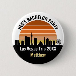 Chapa Redonda De 5 Cm Las Vegas Strip Sunset Personalizado Vacation