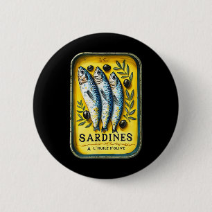 Chapa Redonda De 5 Cm Lata de pescado de sardina amarilla de verano euro