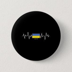 Chapa Redonda De 5 Cm Latido de Ucrania Bandera Ucraniana Orgullo Ucrani