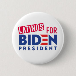 Chapa Redonda De 5 Cm Latinos para Joe Biden Round Button