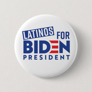 Chapa Redonda De 5 Cm Latinos para Joe Biden Round Button