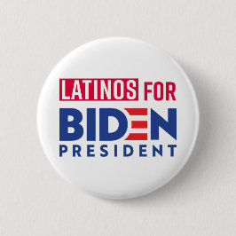 Chapa Redonda De 5 Cm Latinos para Joe Biden Round Button