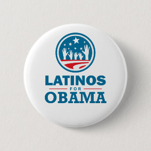 Chapa Redonda De 5 Cm Latinos por Obama