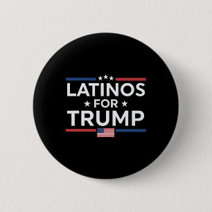 Chapa Redonda De 5 Cm Latinos por Trump 2024 - Elección presidencial Tru