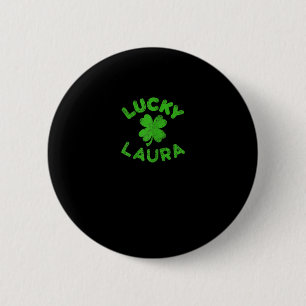 Chapa Redonda De 5 Cm Laura Irish Family St. Patrick's Day - Lucky Laura