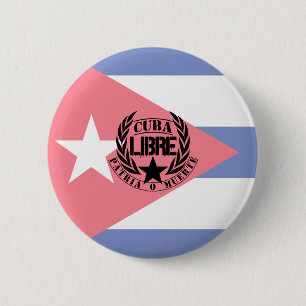 Chapa Redonda De 5 Cm Laureles de Cuba Libre Motto