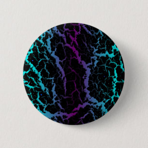Chapa Redonda De 5 Cm Lava espacial craqueada - cian/púrpura