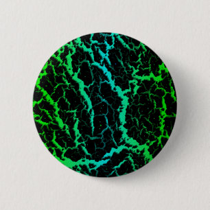 Chapa Redonda De 5 Cm Lava espacial craqueada - Verde/cian