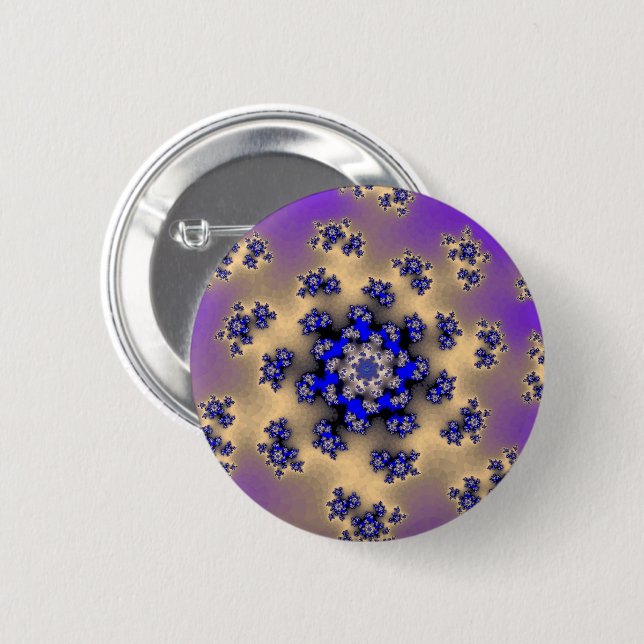 Chapa Redonda De 5 Cm Lavender Floral Sprinkles (Anverso y reverso)