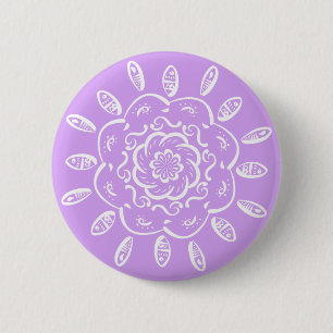 Chapa Redonda De 5 Cm Lavender Mandala