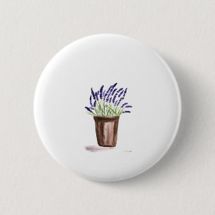 Chapa Redonda De 5 Cm Lavender pot flower