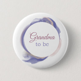 Chapa Redonda De 5 Cm Lavender Watercolor Abstract Grandma to be
