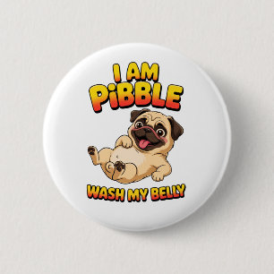 Chapa Redonda De 5 Cm Lavo Mi Barriga Soy Pibble