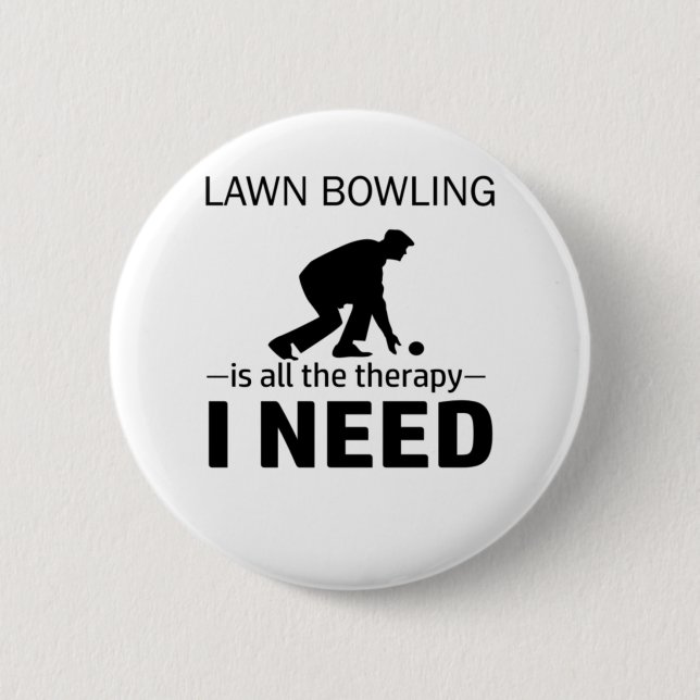 Chapa Redonda De 5 Cm Lawn Bowling es mi terapia-RGp8w (Anverso)