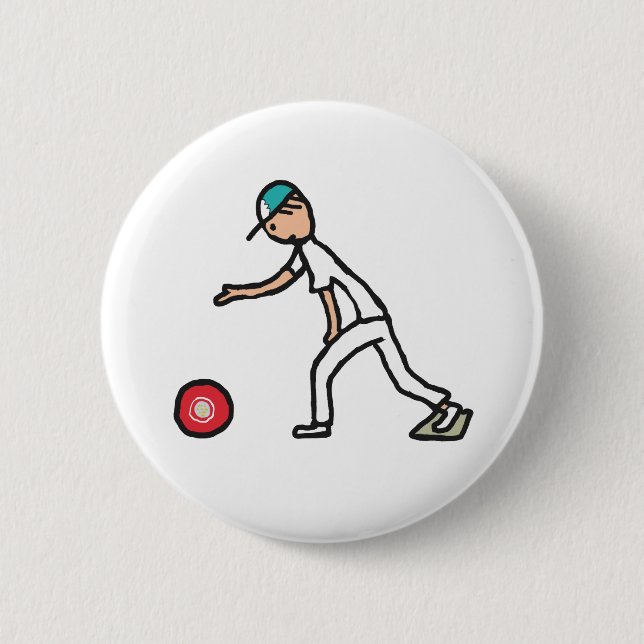 Chapa Redonda De 5 Cm Lawn Bowls (Anverso)