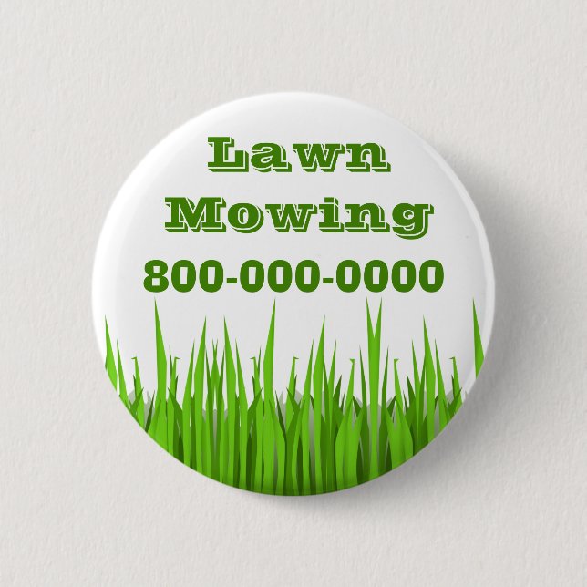 Chapa Redonda De 5 Cm Lawn Mowing Business (Anverso)