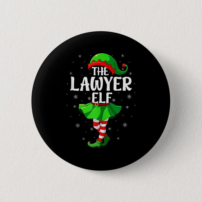 Chapa Redonda De 5 Cm Lawyer Elf Christmas Girls Women Elf Squad Xmas Fa (Anverso)