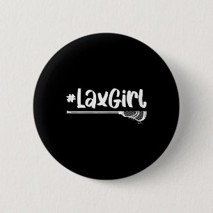 Chapa Redonda De 5 Cm Lax Chica Lacrosse Player Stick Equipo Ball Sport