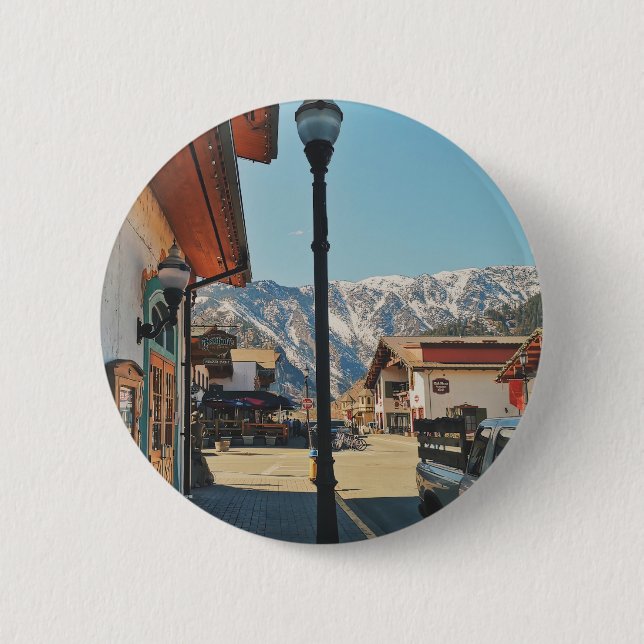 Chapa Redonda De 5 Cm Leavenworth - Washington  (Anverso)