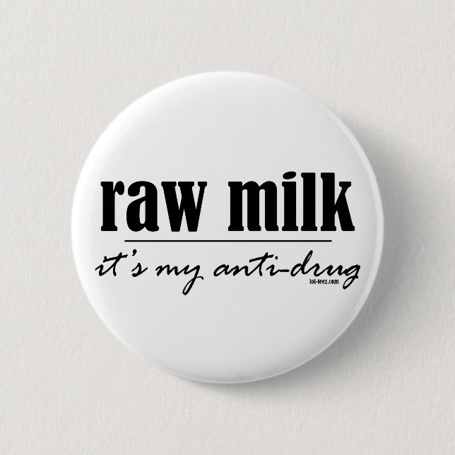 Chapa Redonda De 5 Cm Leche cruda antinarcótica (Anverso)