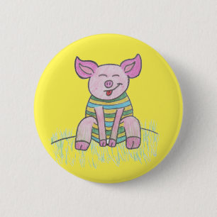 Chapa Redonda De 5 Cm Leche de cerdo (Lil Piglet)