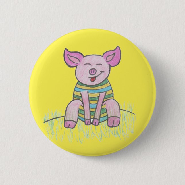 Chapa Redonda De 5 Cm Leche de cerdo (Lil Piglet) (Anverso)