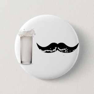 Chapa Redonda De 5 Cm Leche Mustache