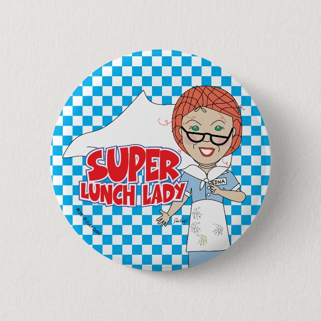 Chapa Redonda De 5 Cm Leche - Super Lunch Lady (Anverso)