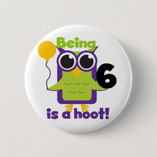 Chapa Redonda De 5 Cm Lechuza Hoot 6ª camisetas de cumpleaños y regalos