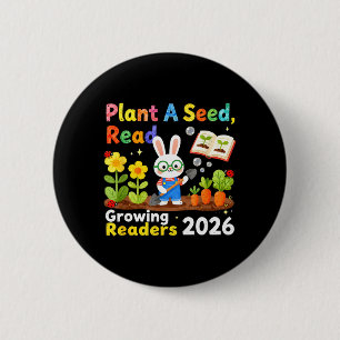 Chapa Redonda De 5 Cm Lectura de Verano 2026 Planta una Semilla Leer Cre