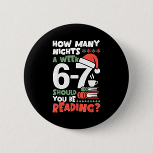 Chapa Redonda De 5 Cm Lectura Divertida 67 Meme Libro de Navidad de Engl