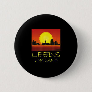 Chapa Redonda De 5 Cm Leeds Yorkshire Inglaterra Reino Unido Reino Unido