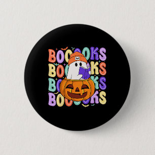 Chapa Redonda De 5 Cm Leer bibliotecario de Halloween del profesor fanta