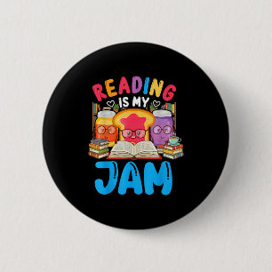 Chapa Redonda De 5 Cm Leer es mi pasión divertido me encanta leer libros