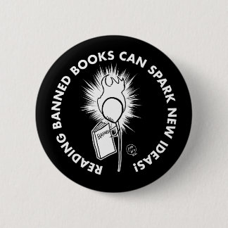 Chapa Redonda De 5 Cm Leer Libros Prohibidos
