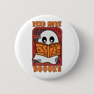 Chapa Redonda De 5 Cm Leer más libros Biblioteca Fantasma Leyendo Hallow