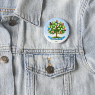 Chapa Redonda De 5 Cm Legado de patrimonio de la abuela de foto de árbol