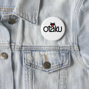 Chapa Redonda De 5 Cm Lema gracioso de Otaku Cat